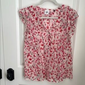 Cabi Floral Pink Blouse